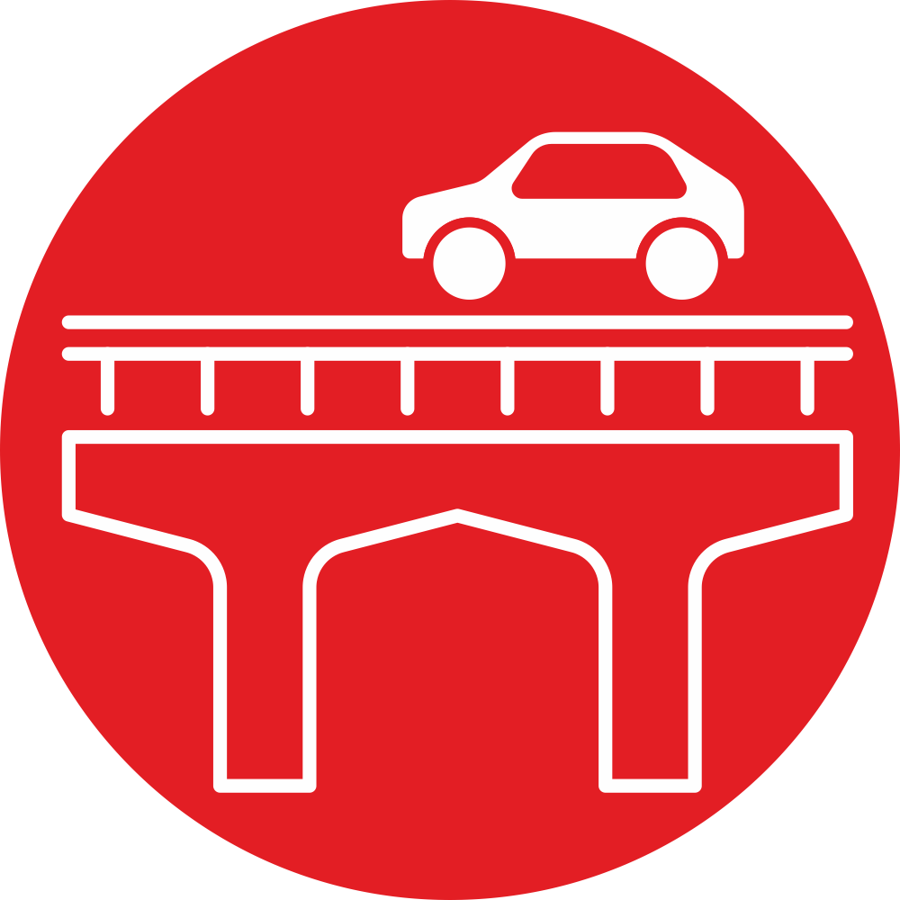 Icon Verkehr und Infrastruktur - Brücken und Straßen